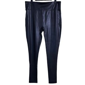 Serra Women’s Black Vegan Faux Leather Pleather Leggings Size XL